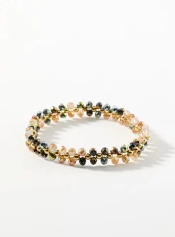 Double-look bead bracelet