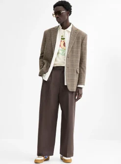 Double-pleat baggy chinos