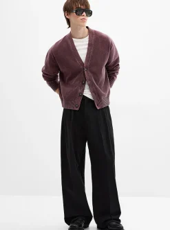 Double-pleat baggy chinos