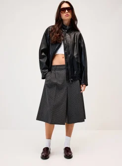 Double-pleated dress Bermuda short