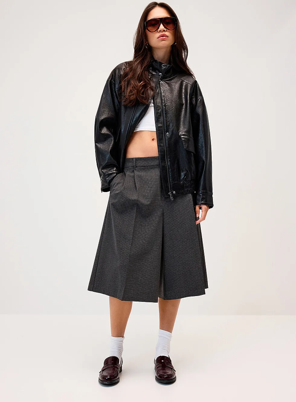 Double-pleated dress Bermuda short