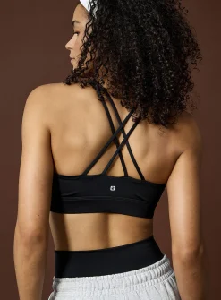 Double-strap V-neck sports bra