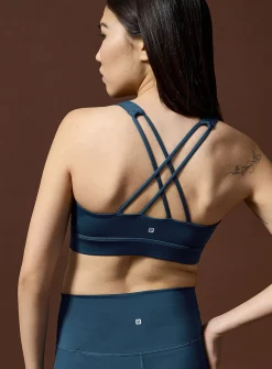 Double-strap V-neck sports bra