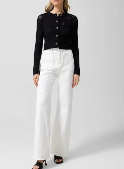 Dove white wide-leg jean