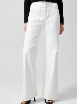 Dove white wide-leg jean