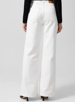 Dove white wide-leg jean
