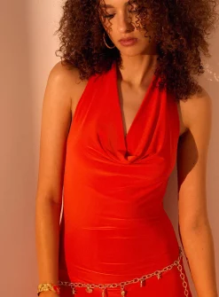 Draped halter neckline minidress