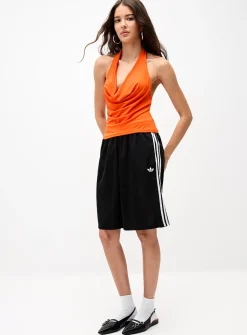 Draped halter-neck cami