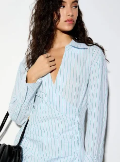 Draped wrap minidress