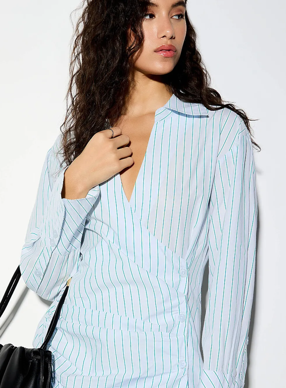 Draped wrap minidress