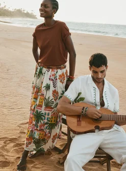 Dream getaway flared maxi skirt