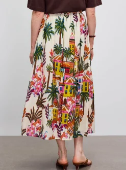 Dream getaway flared maxi skirt