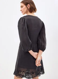 Driketta tone-on-tone embroidery dress