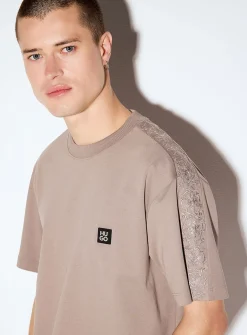 Dros broderie anglaise accent T-shirt