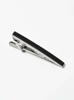 D-Shape textured tie clip