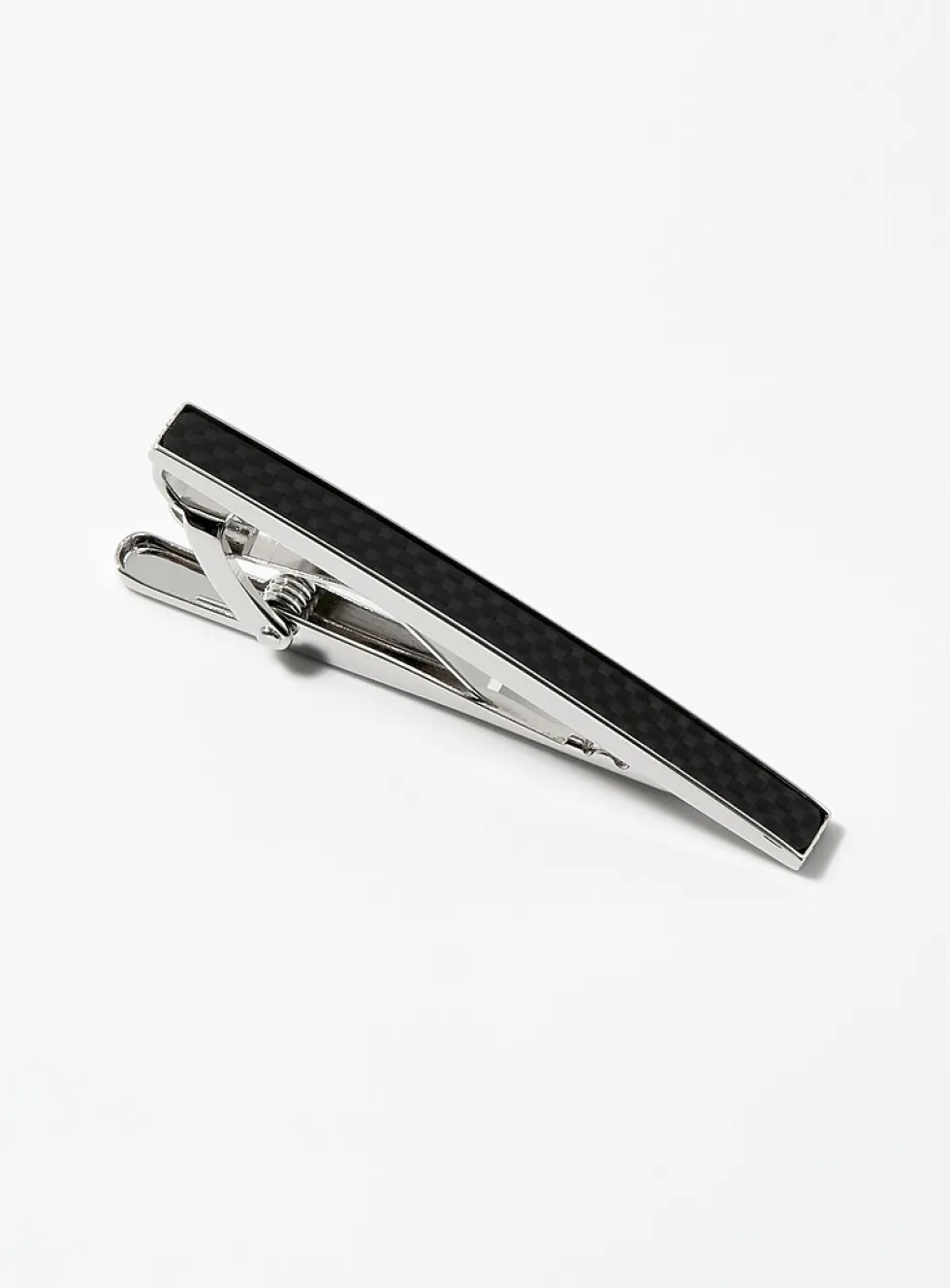 D-Shape textured tie clip