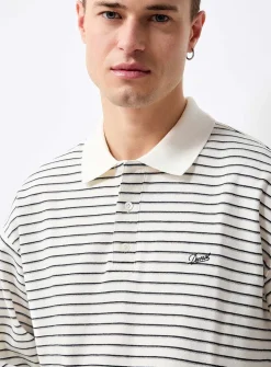 Dual-stripe piqué polo