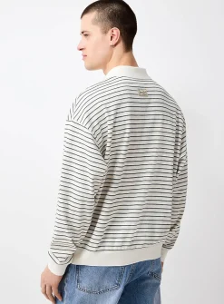 Dual-stripe piqué polo