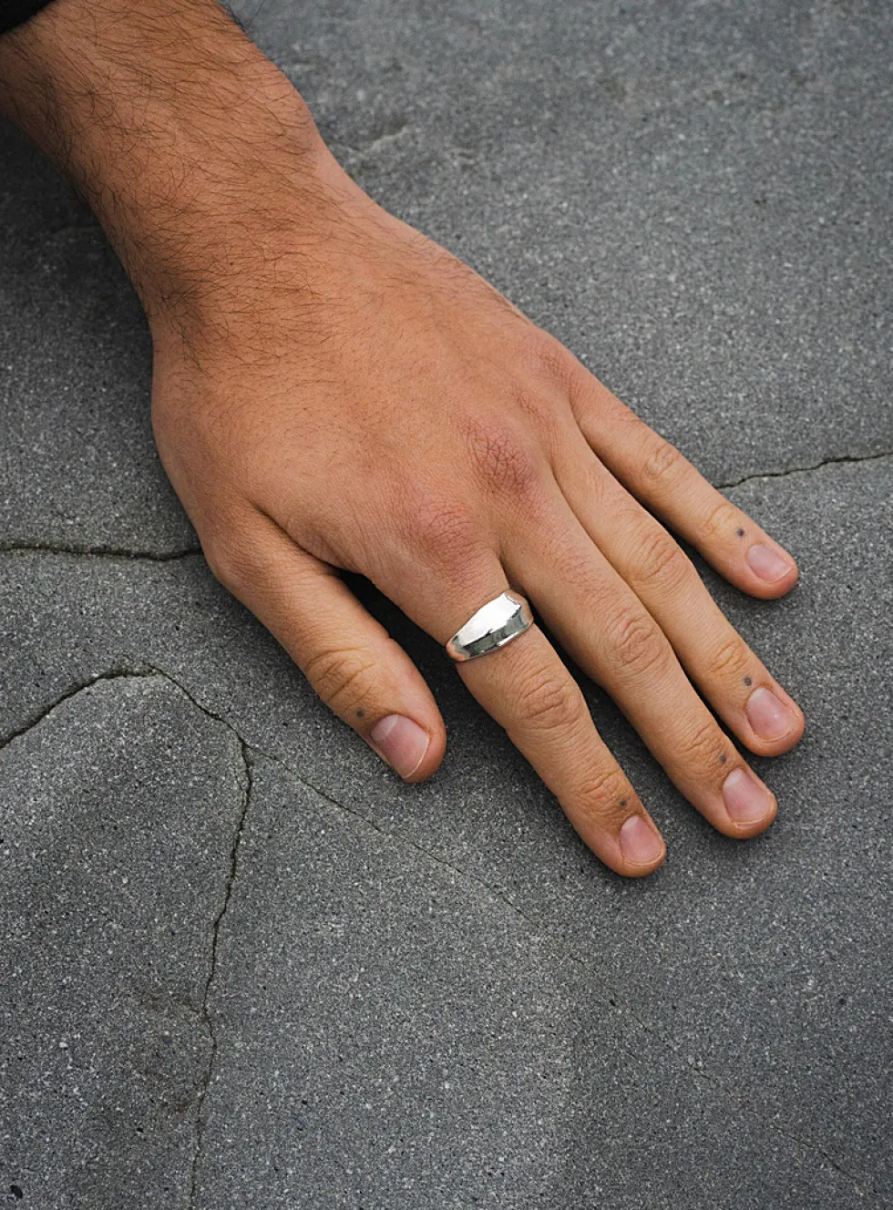 Dune sterling silver ring