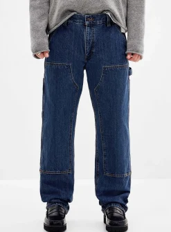 Dungaree double-knee work jean