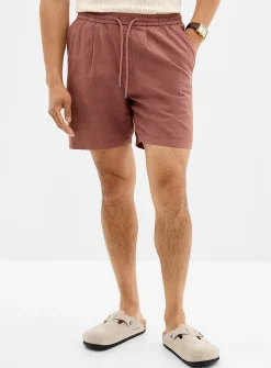 Dusty pink cotton-linen short