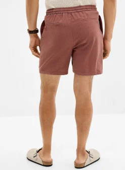 Dusty pink cotton-linen short