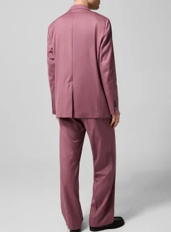 Dusty rose double-breasted suit
