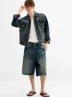 Dusty-indigo XL jort