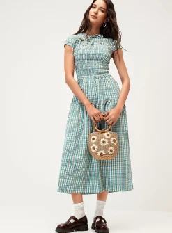 Ebba checkered maxi dress