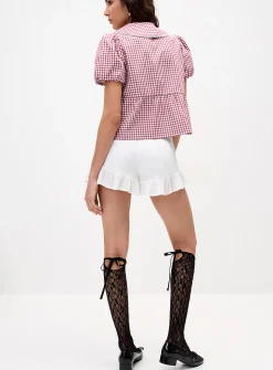 Ebony romantic lace knee-highs