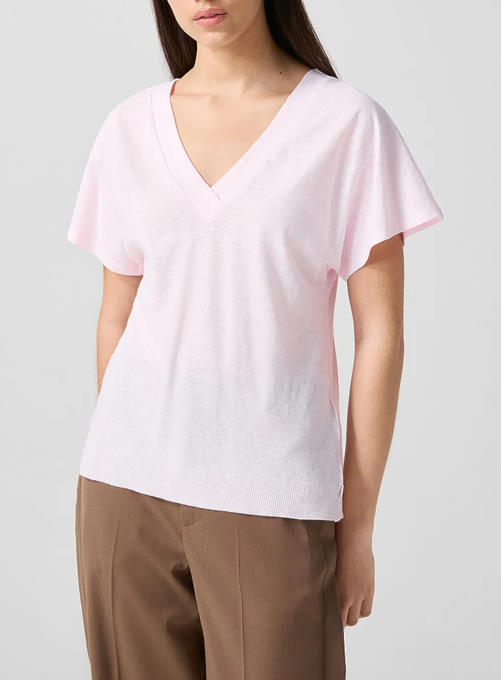 Ecleiva touch of linen jersey T-shirt