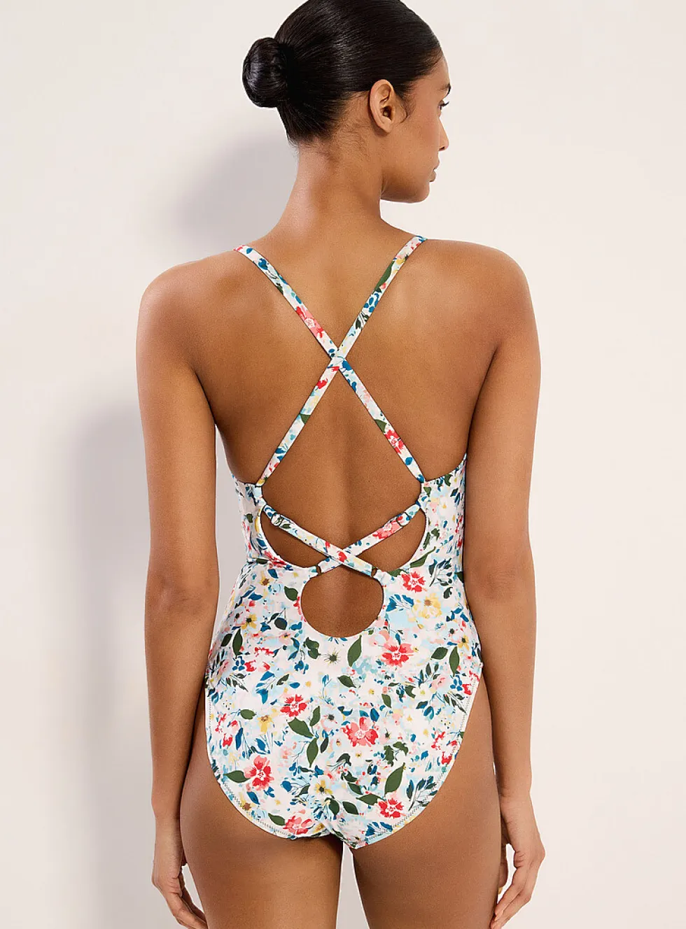 Eclipse striped chevron one-piece