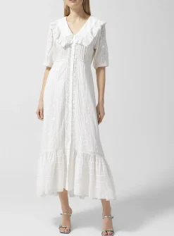 Edina ruffled cotton voile dress