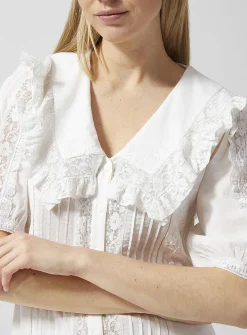 Edina ruffled cotton voile dress