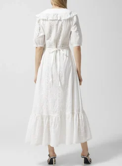 Edina ruffled cotton voile dress