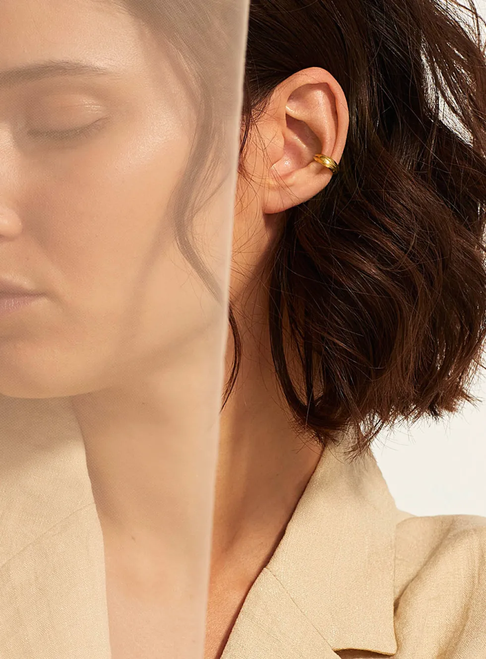 Edith gold vermeil ear cuff