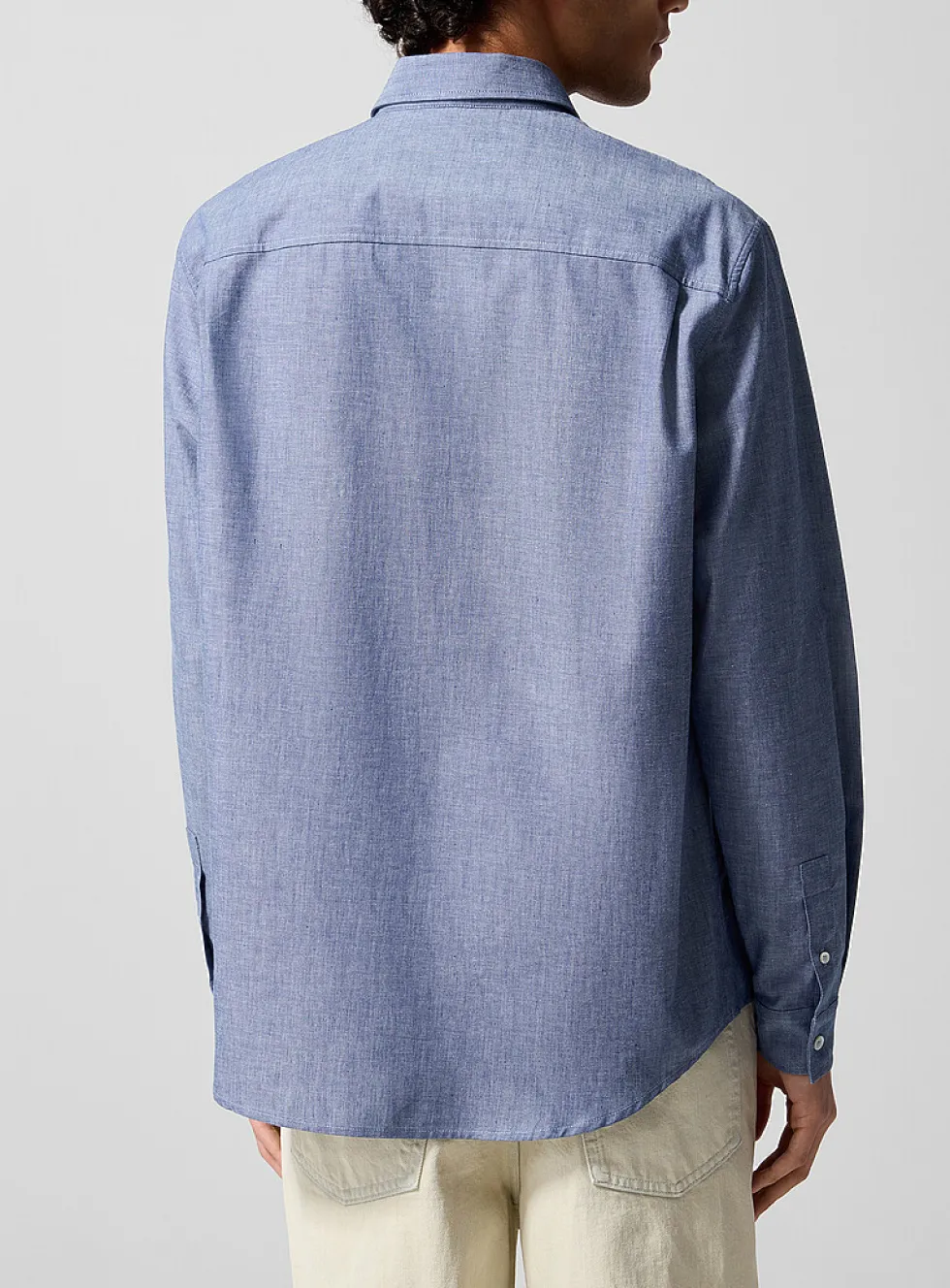 Edouard embroidered pocket chambray shirt