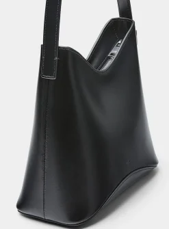 Egg ebony leather mini-bag