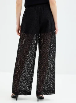 Elastic waist lace pant
