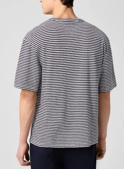 Elden cotton-linen striped T-shirt