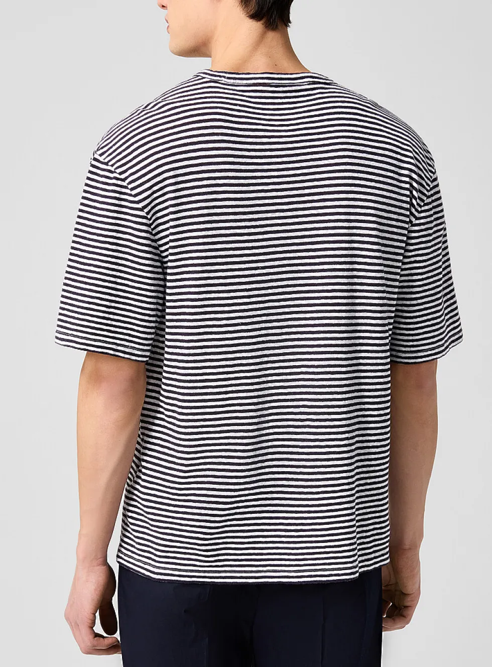 Elden cotton-linen striped T-shirt