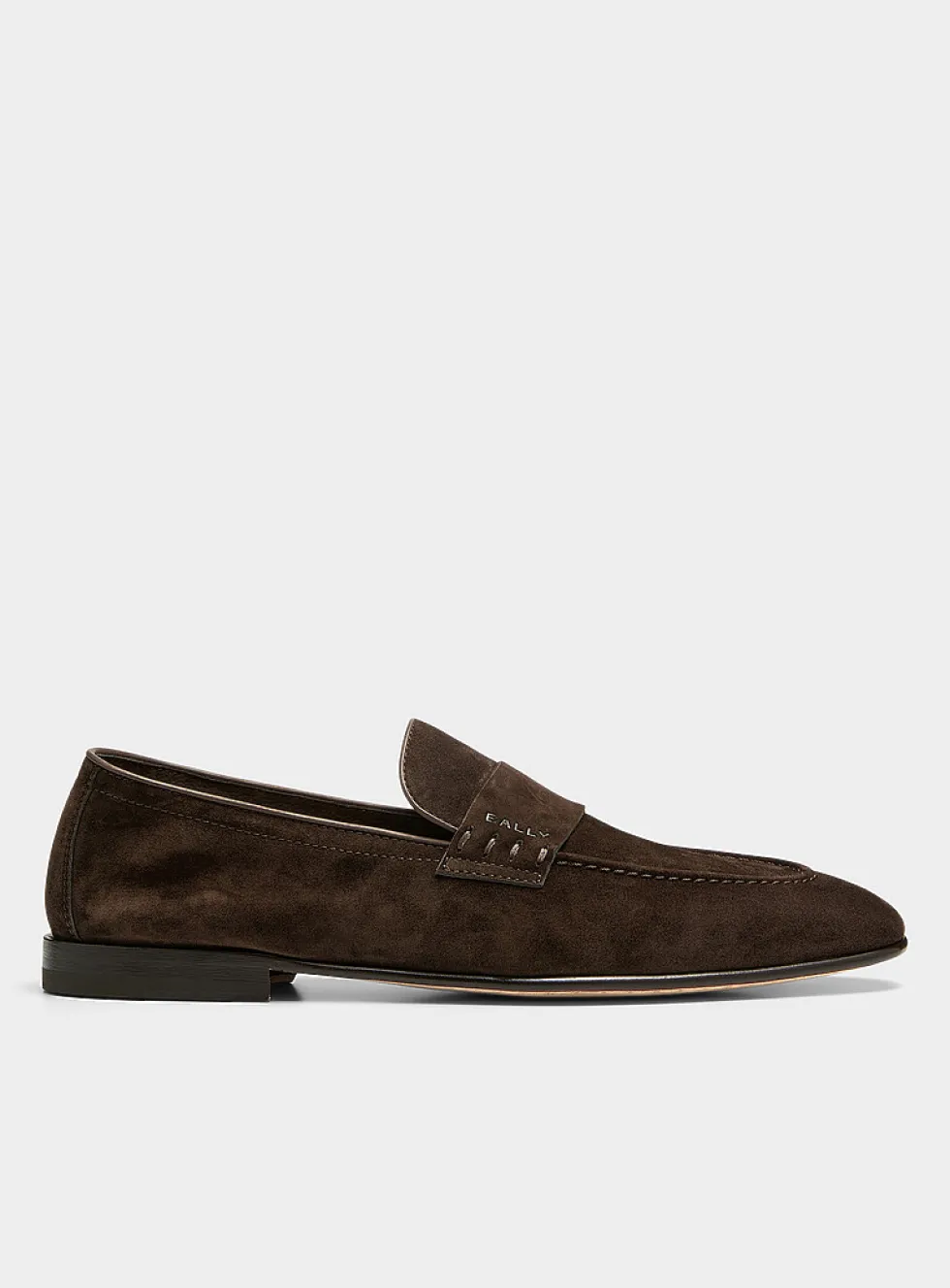 Elios chocolate brown suede loafers