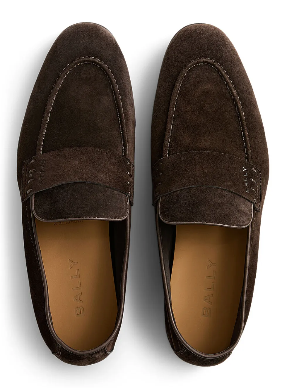 Elios chocolate brown suede loafers