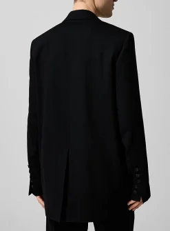 Elongated pure wool blazer