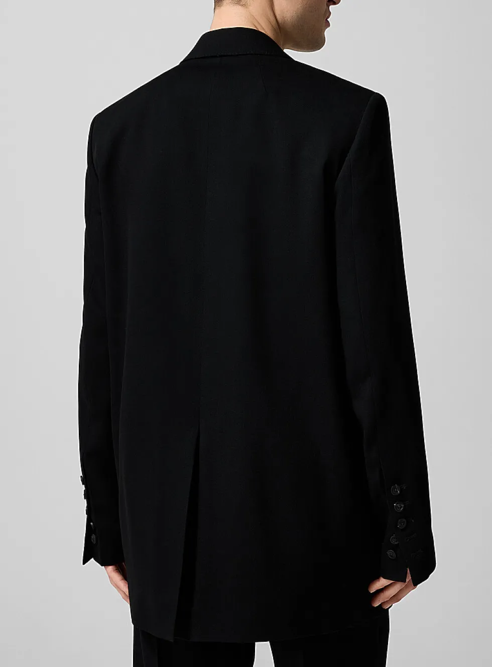 Elongated pure wool blazer