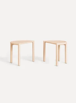 Elsie oak hybrid side table