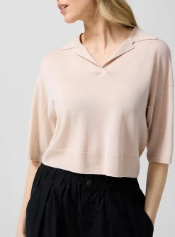 Elton pure merino wool Johnny collar sweater