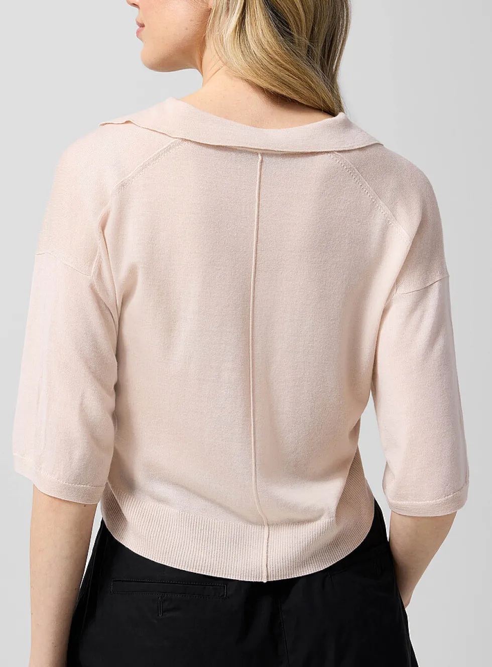Elton pure merino wool Johnny collar sweater
