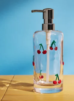Embossed cherries large soap pump
