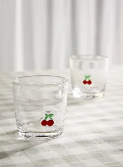 Embossed cherries small glasses